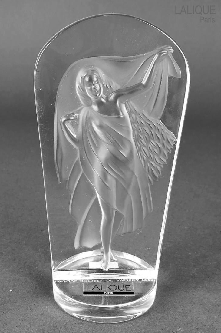 LALIQUE Lady Frosted Crystal Decorative Statue (1 of 3)