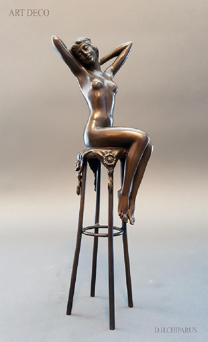 After "D.H.CHIPARUS" Awakening Bronze Statue, Signed (1 of 12)