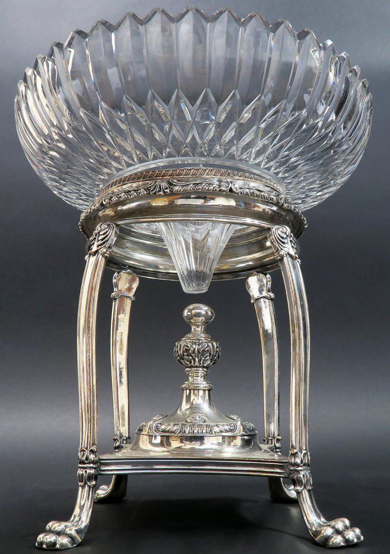 19th C. Silver-Plated & Baccarat Crystal Centerpiece (1 of 5)