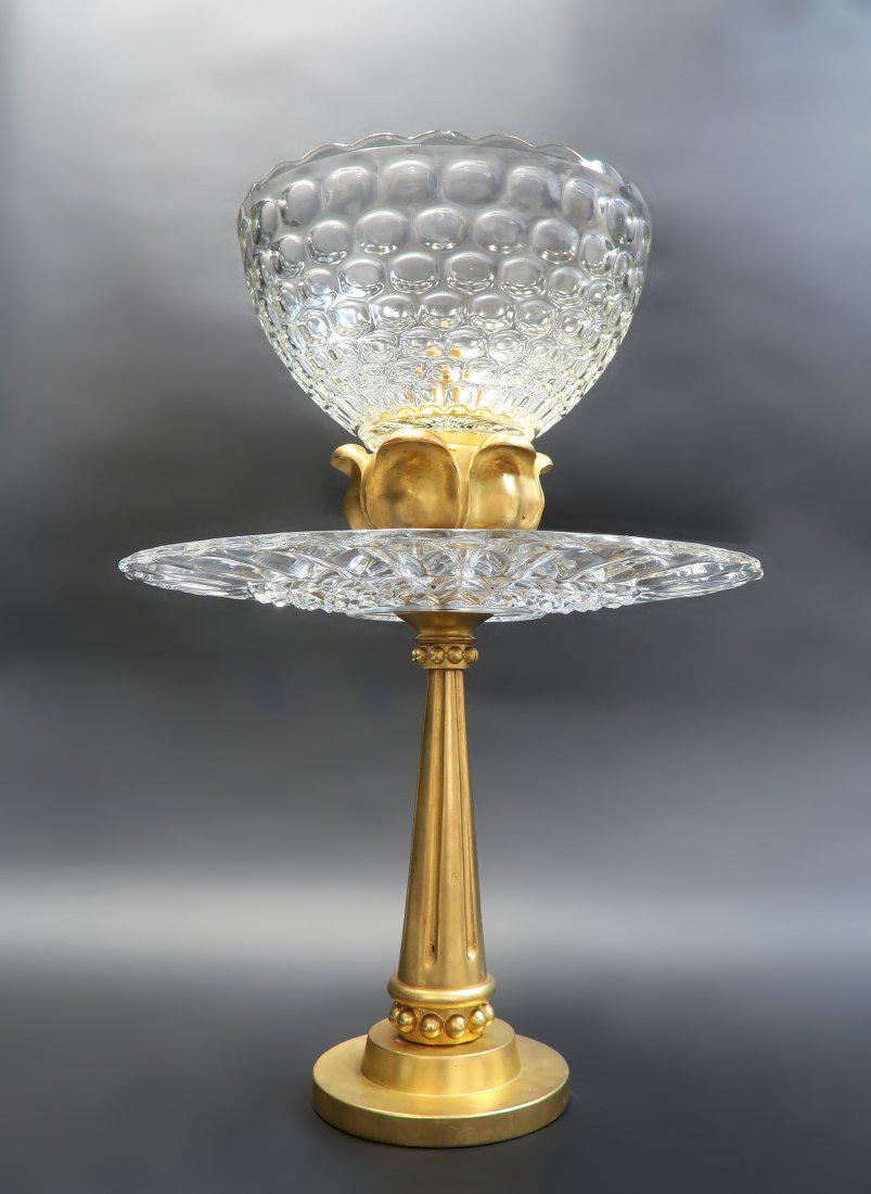 Large French "Art Deco" Gold Plated/Bronze Centerpiece (1 of 4)