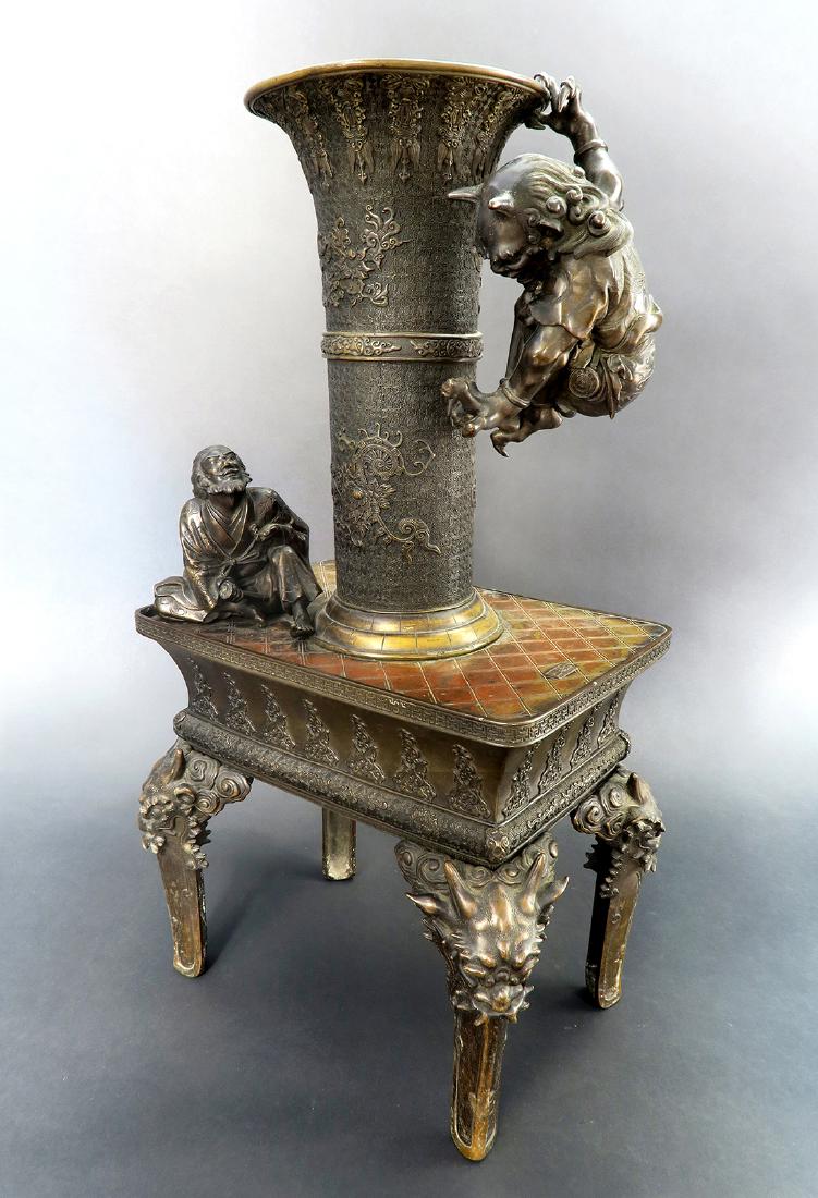 Japanese Large Bronze Figural Incense Burner (Signed!) Sep 30, 2018 Royal Antiques in CA