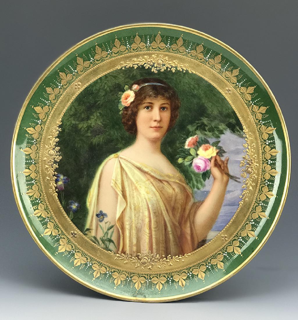 19th C. Dresden Hand Painted Cabinet Plate (1 of 2)