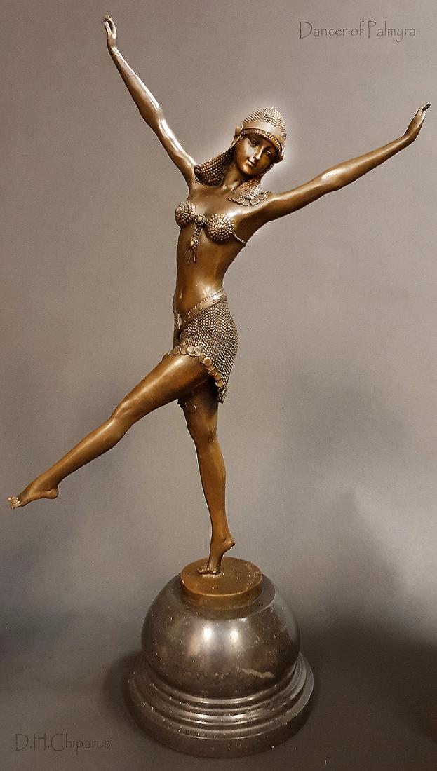 After CHIPARUS Palmyra Dancer 18" Bronze Statue, (1 of 12)