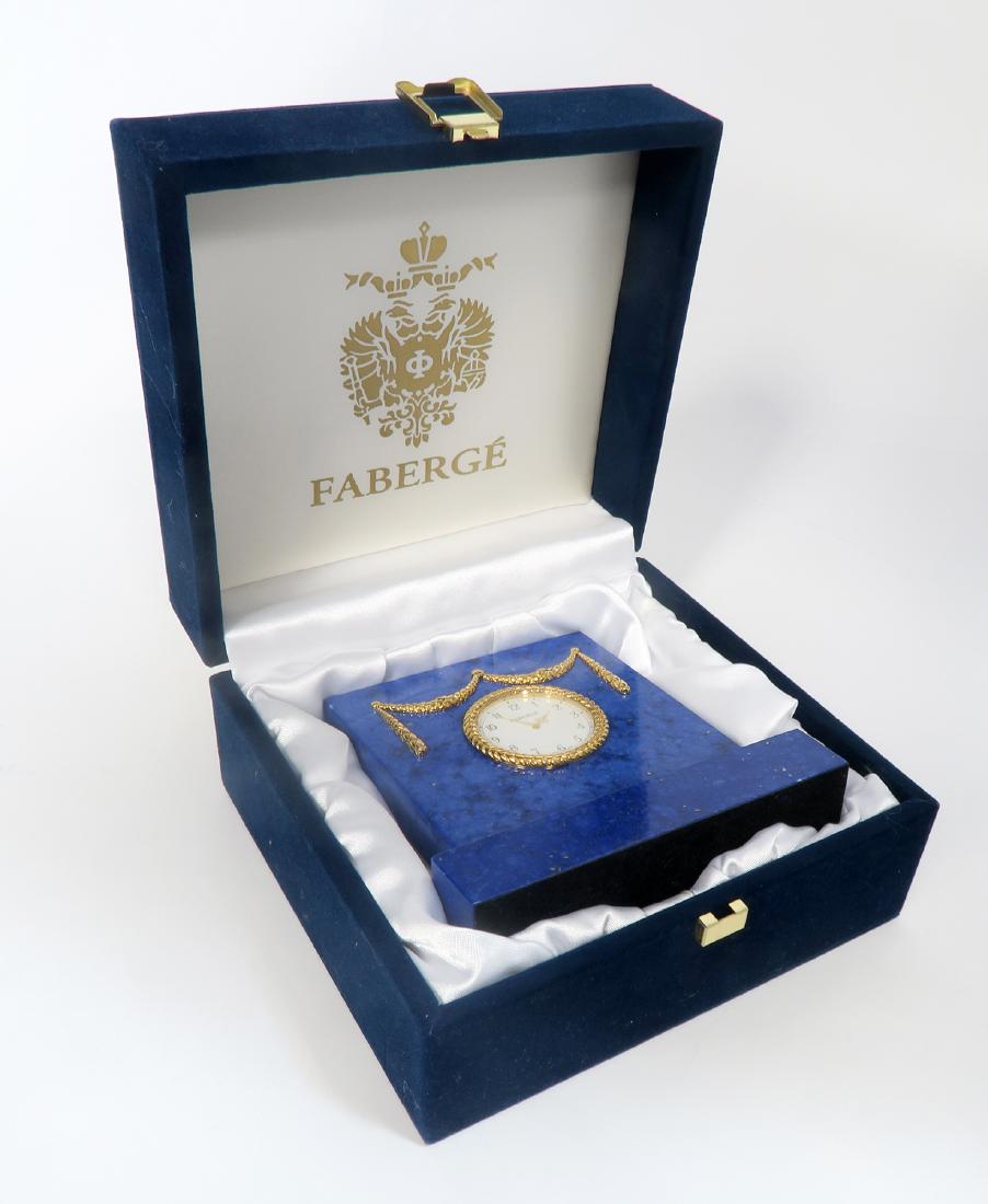 Tatiana Faberge Lapis Desk Clock (1 of 6)