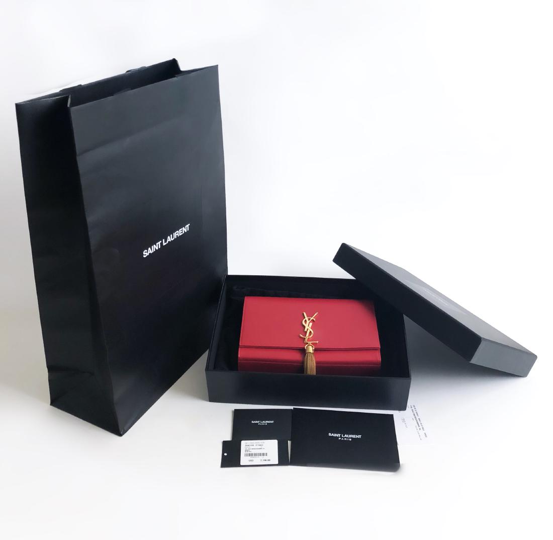 Yves Saint Laurent Kate leather Tassel Red shoulder bag (1 of 10)