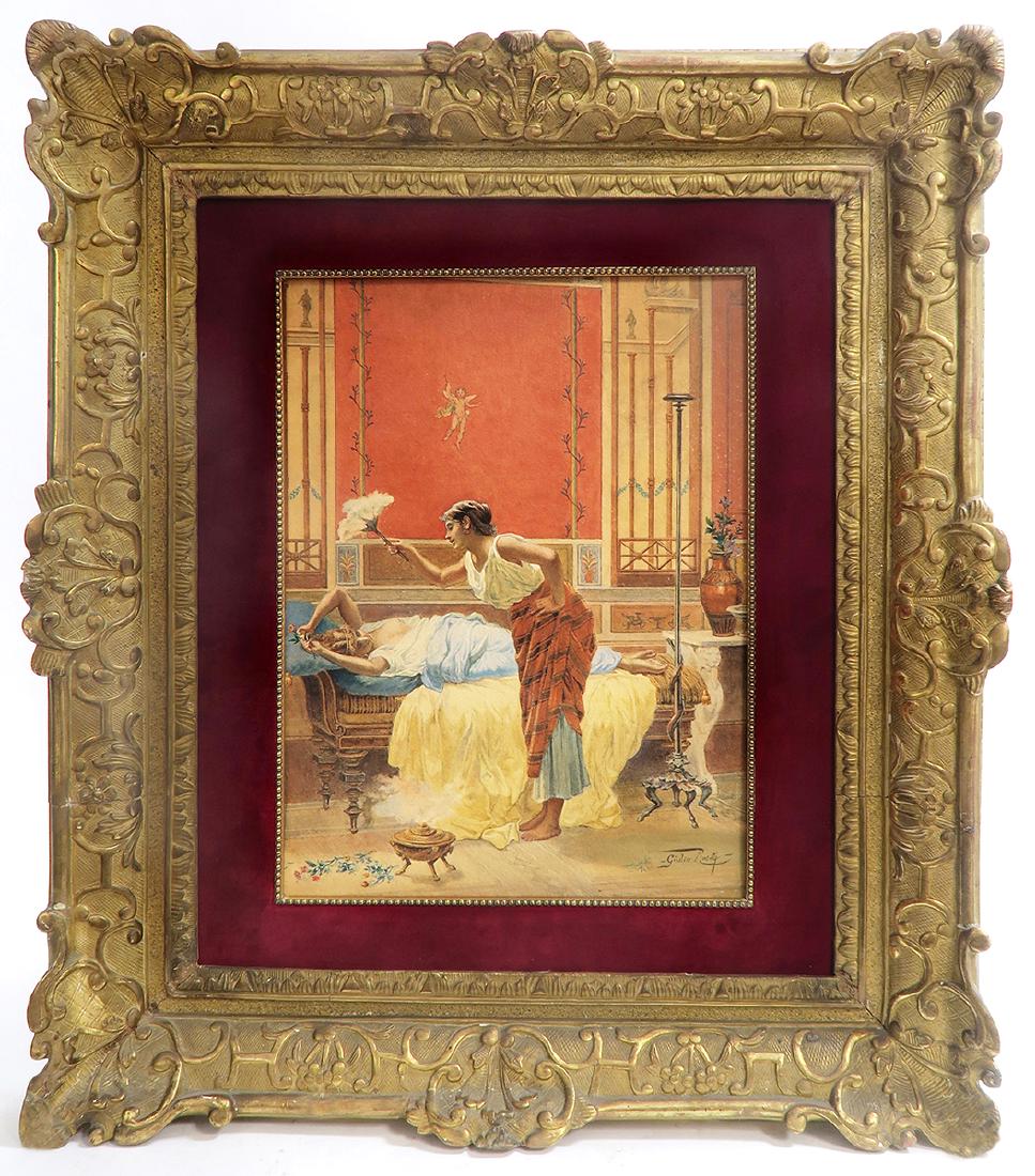 "Giulio Rosati" Orientalist Watercolor Painting (1 of 5)