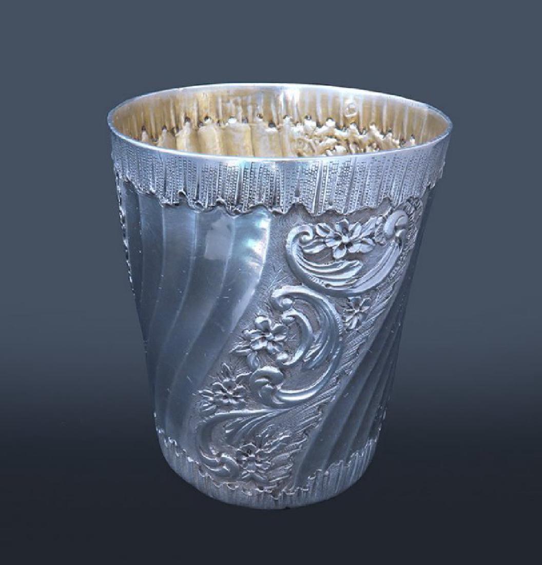 19th Handmade Antique French Silver Gilt Cup (1 of 6)