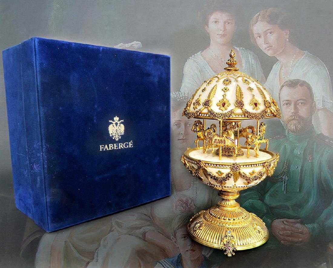 Large Faberge Imperial Musical Carousel Egg (1 of 8)