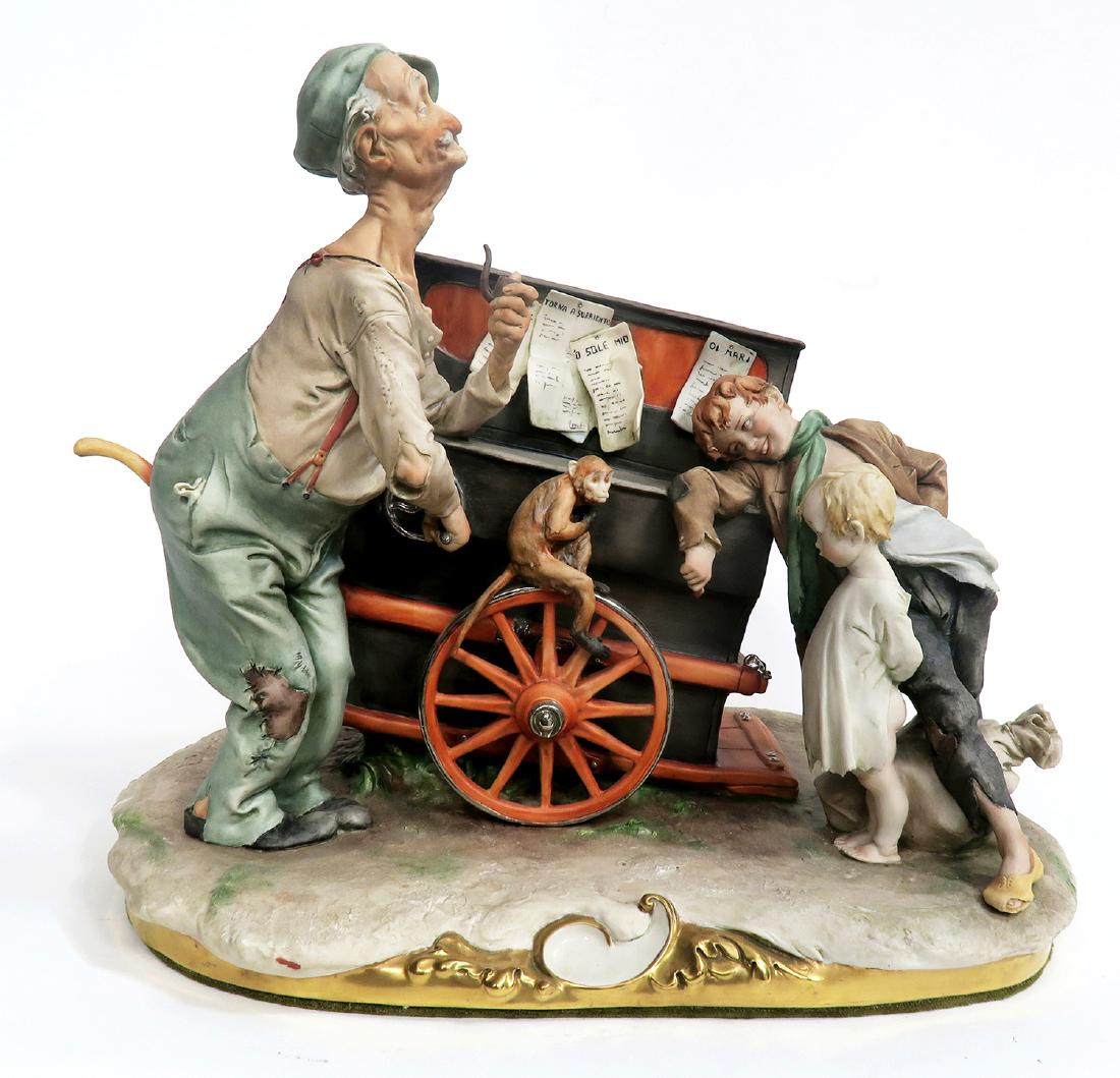 SIGNED "G. GALLE" PORCELAIN FIGURINE MUSIC BOX (1 of 6)