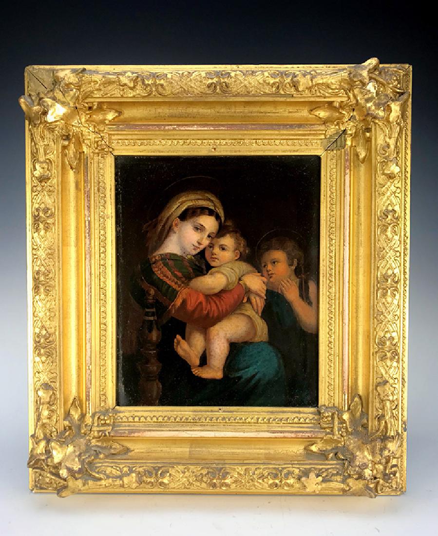 19th C. Continental painting on board (1 of 5)