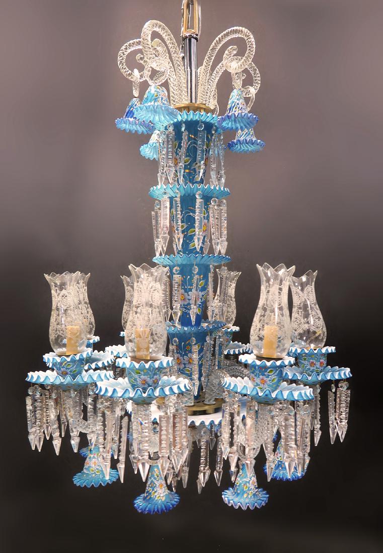 A Baccarat Style 8 Branch Chandelier (1 of 3)