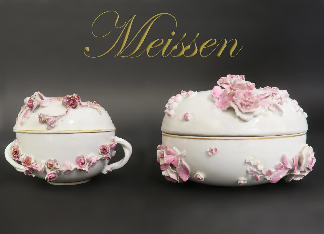 Set of two Meissen lidded cups (1 of 6)