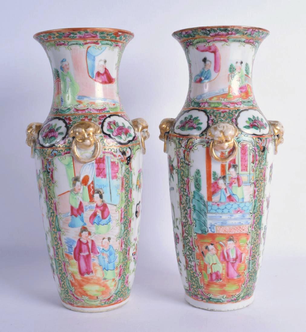 A PAIR OF 19TH CENTURY CHINESE FAMILLE ROSE CANTON (1 of 3)