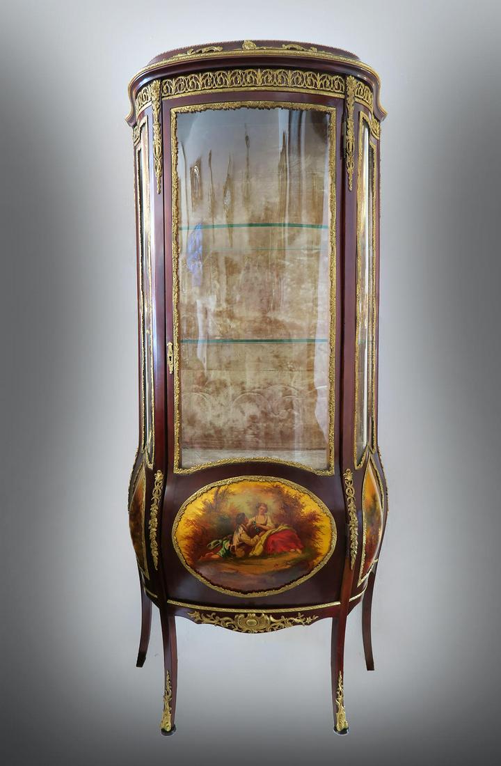 19th C. French Vernis Martin Vitrine Cabinet (1 of 4)