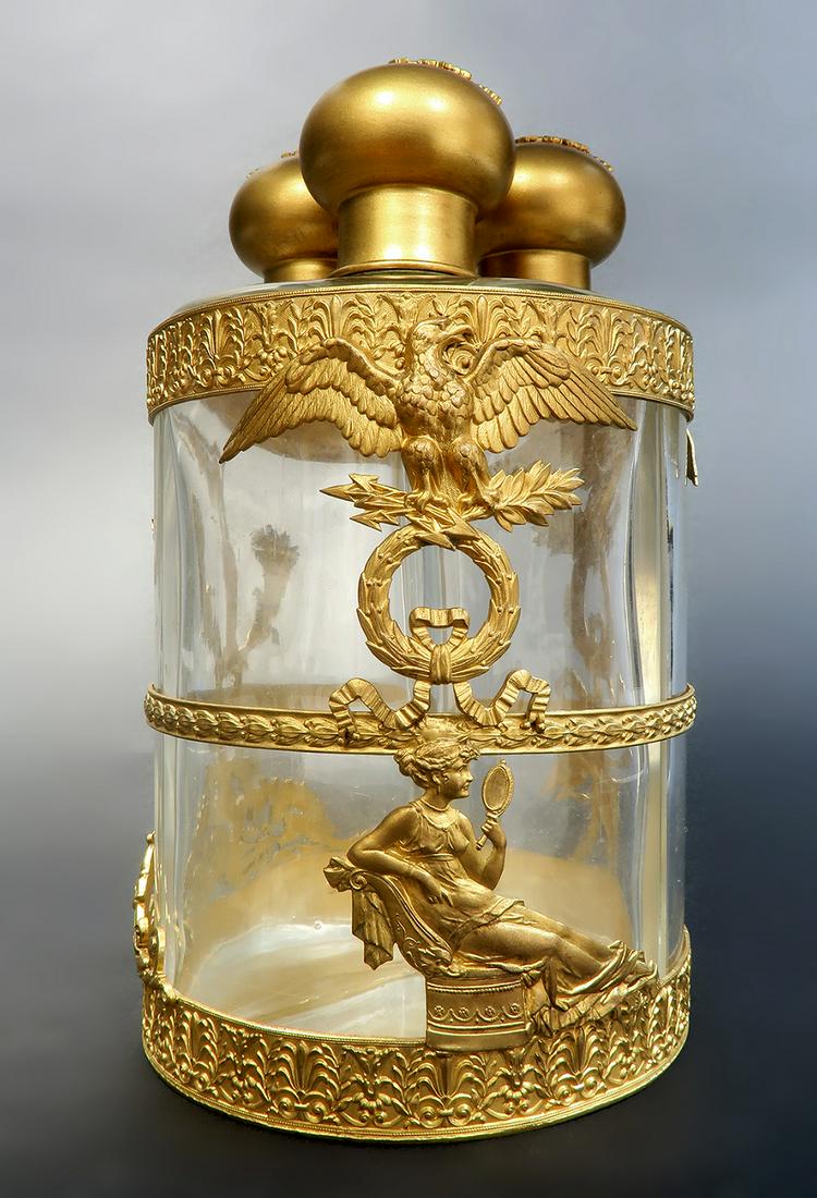 19th C French Bronze & Baccarat Crystal Perfume Bottles (1 of 4)