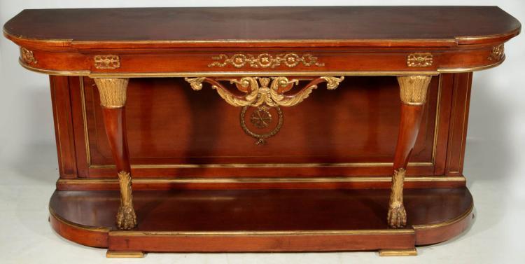 Large Empire Style Bronze Mounted Mahogany Console (1 of 9)