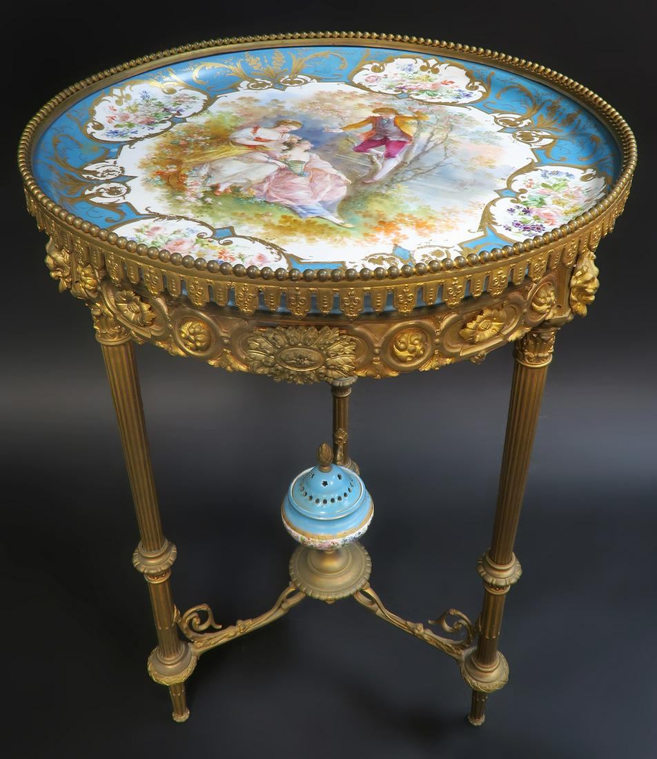19th C. French Sevres Bronze Table (1 of 6)
