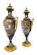 French Pair of 19th C. Sevres Hand Painted Vases/Urns
