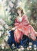 Large Portrait Lady In Garden Oil On Canvas Painting - 2