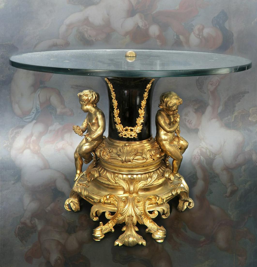 19th C. French Figural Gilt Bronze Side Table (1 of 5)