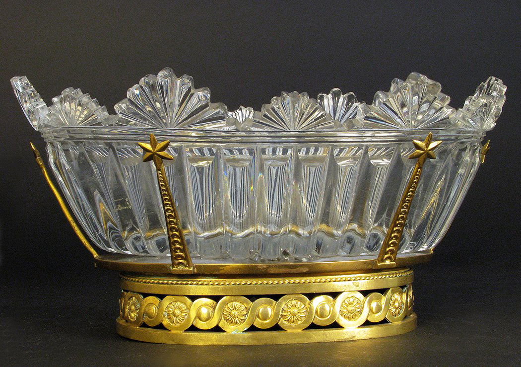19th C. Bronze and Baccarat Cut Glass Centerpiece (1 of 7)