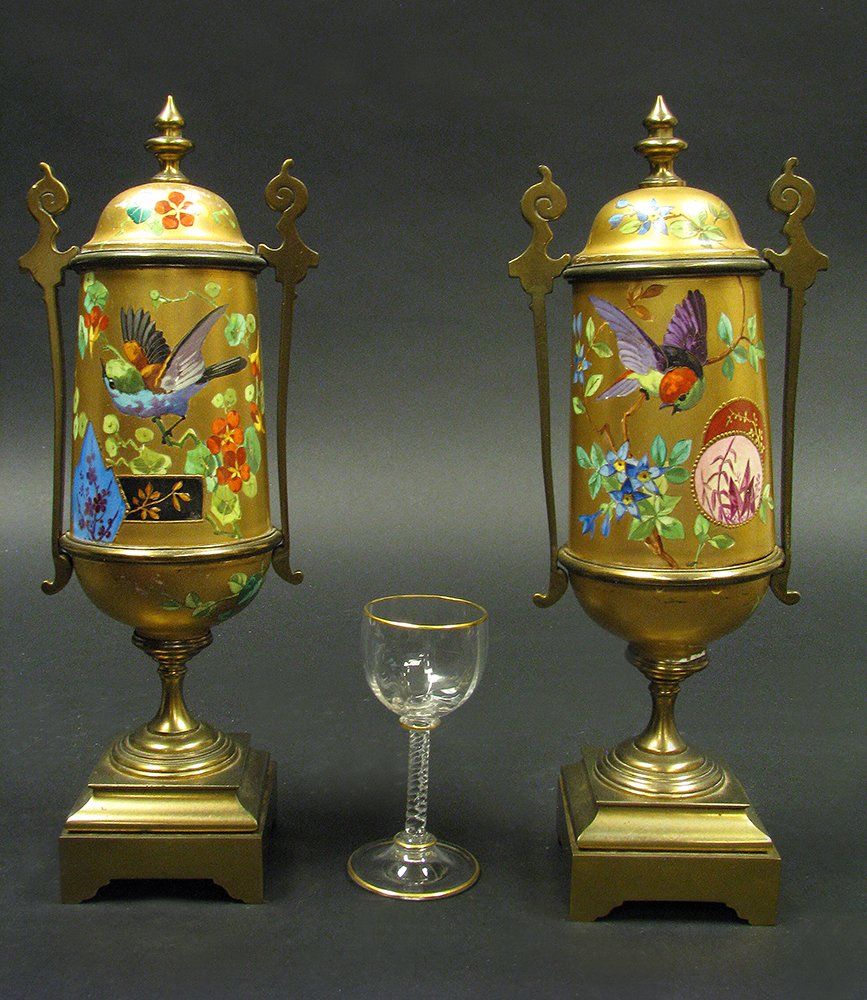 Pair of Sevres Paris Porcelain Ormolu Mounted Vases (1 of 7)