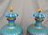 Pair of 19th C. Sevres Enameled Bronze Porcelain Urns - 6