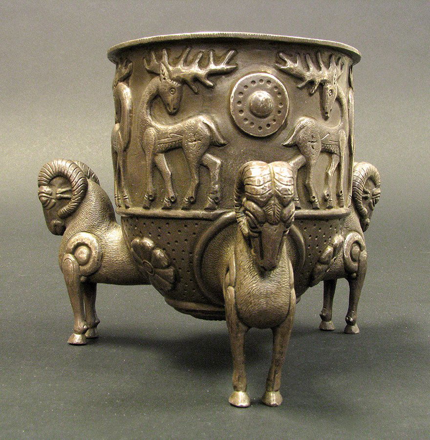 Pre- Islamic, Persian Hand Made Tripod Silver Vessel (1 of 4)