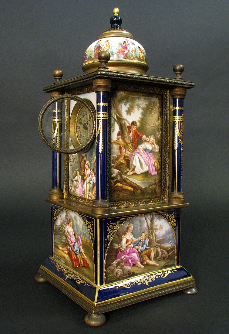 Magnificent 19th C. Royal Vienna Hand Painted Clock (1 of 10)
