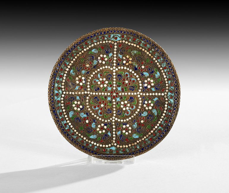 Russian Silver and Enamel Plate (1 of 1)