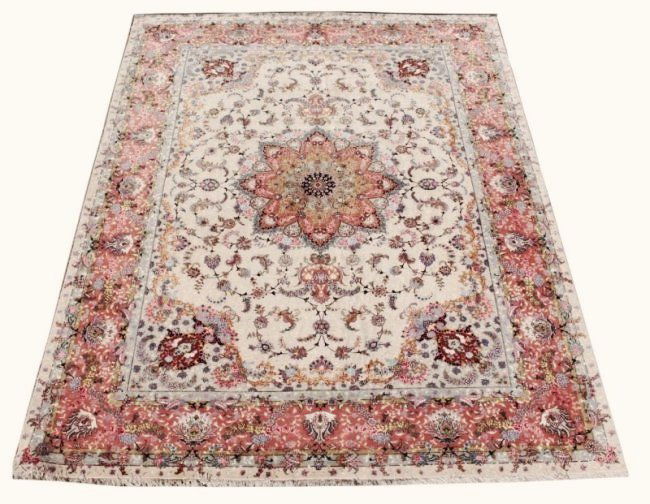 Large Fine Hand Woven Wool/Silk Tabriz 9' 9.5" x 13' (1 of 5)