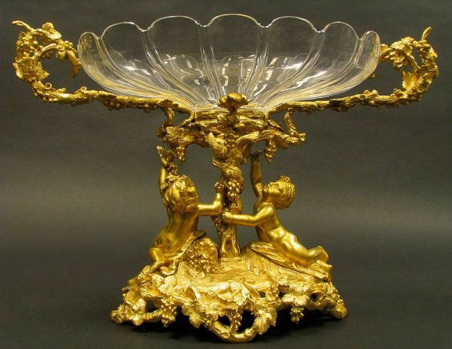 Bronze & Baccarat Crystal Centerpiece by H. Picard (1 of 10)