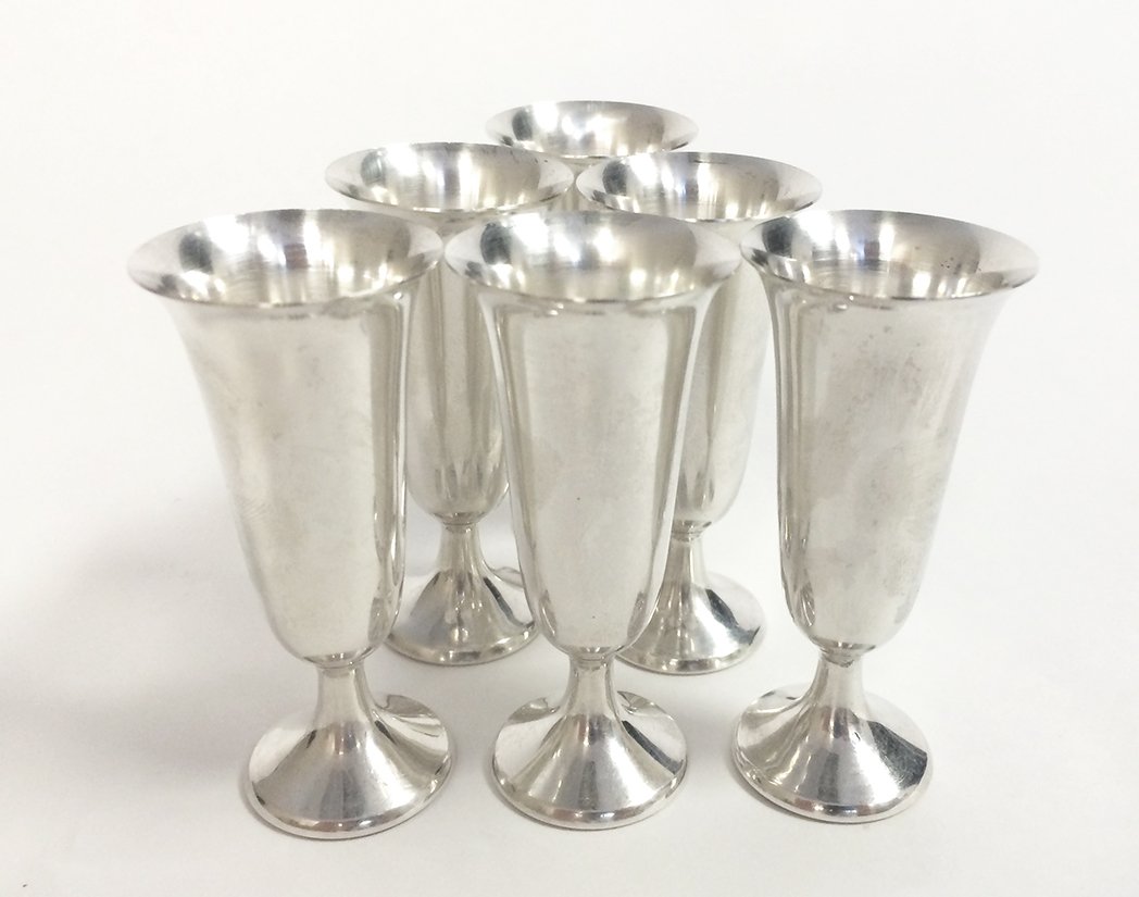 Set of 6 Sterling Silver Cup By Web Sterling (1 of 3)