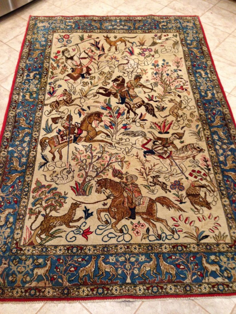 Semi-Antique Persian Rug, Qom (1 of 2)