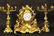 Magnificent 19th C. Figural Clock Set Signed H. Picard