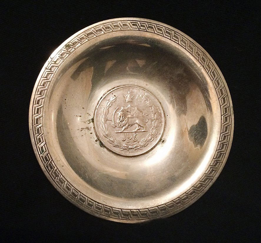 Antique Persian Silver Pin Plate (1 of 2)