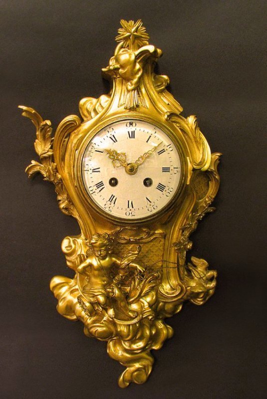 Very Fine 19th C. Bronze Figural Cartel Clock (1 of 6)