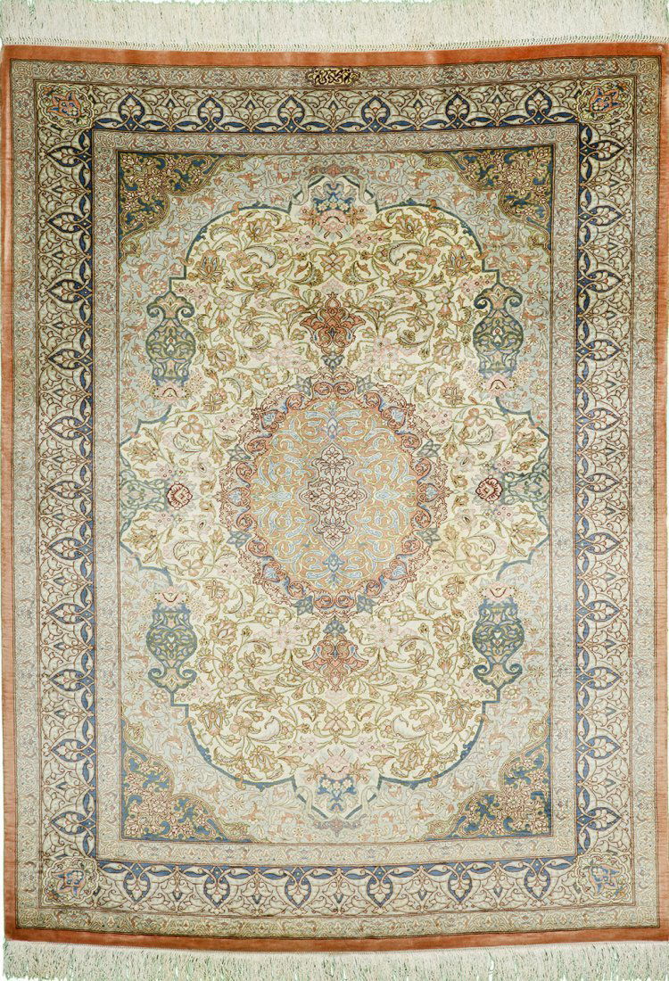 Persian Qom 100% Silk Size 3'x5' EXCELLENCE (1 of 2)