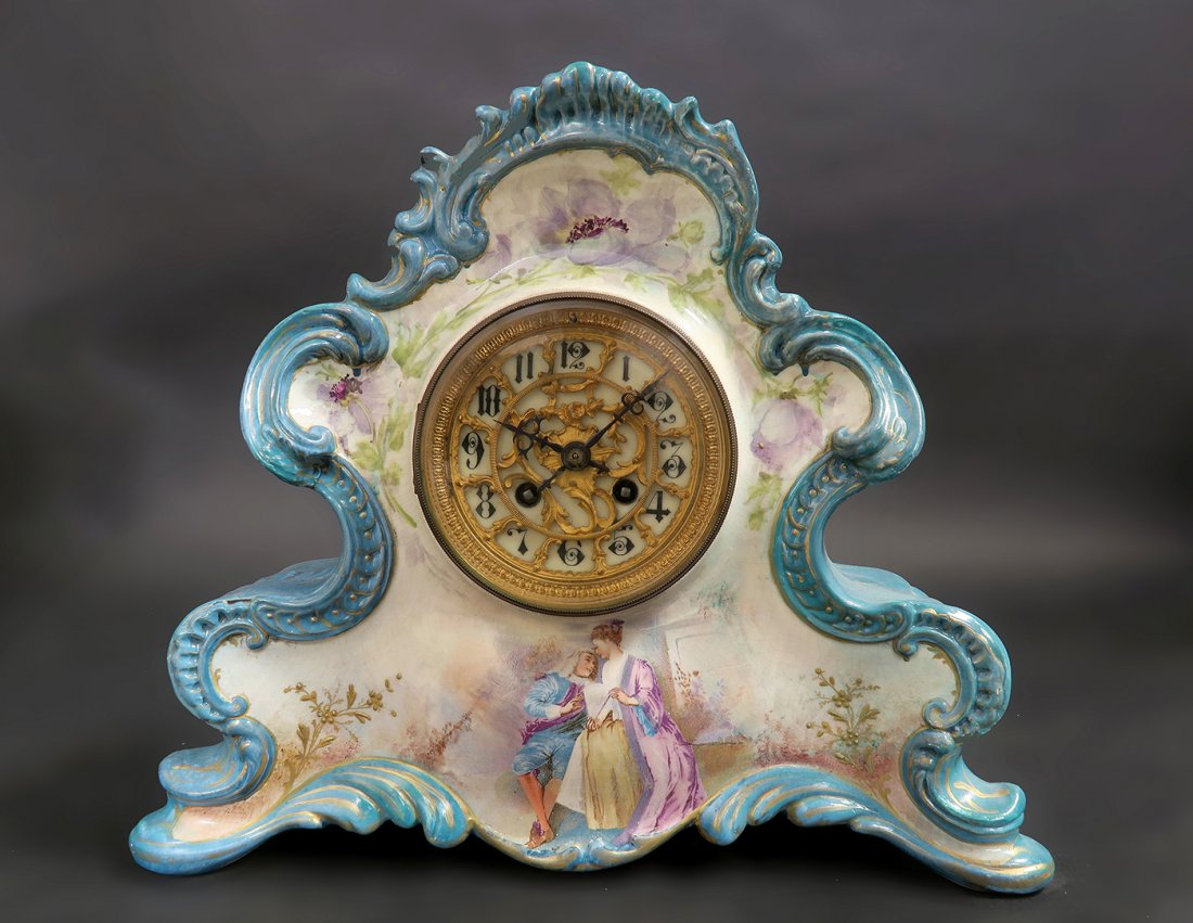19th C. French Sevres Clock (En Suite w/ lot 93) (1 of 7)