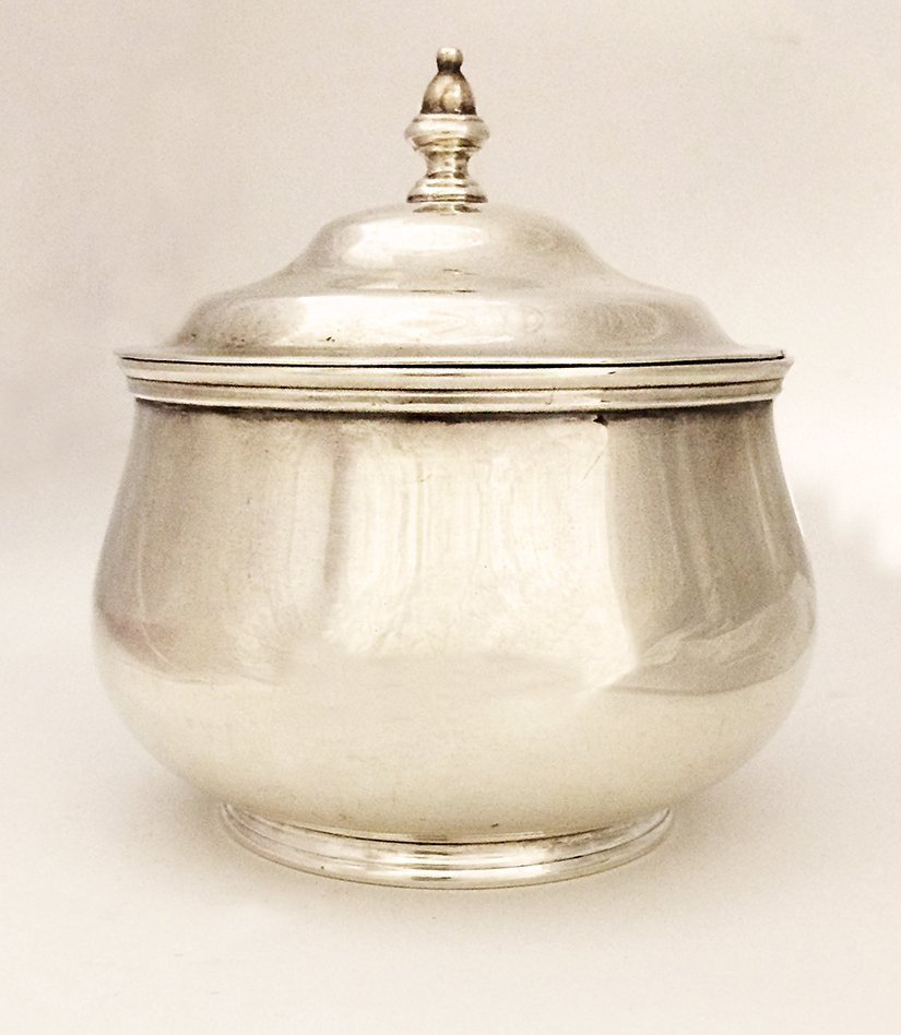 Thomas New Bond St. Heavy Sterling Silver Sugar Bowl (1 of 3)