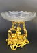 Pair of 19th C. Figural Bronze & Baccarat Tazze - 5