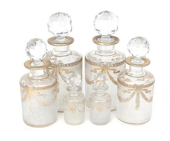 Baccarat gilt-decorated and etched glass toiletry (1 of 1)