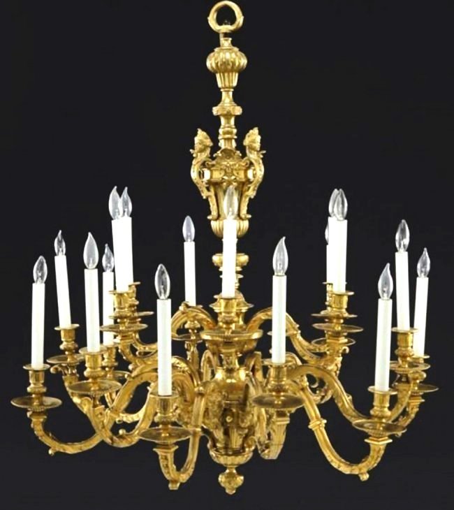 19th Century Gilt Bronze 18 Lights Chandelier (1 of 6)