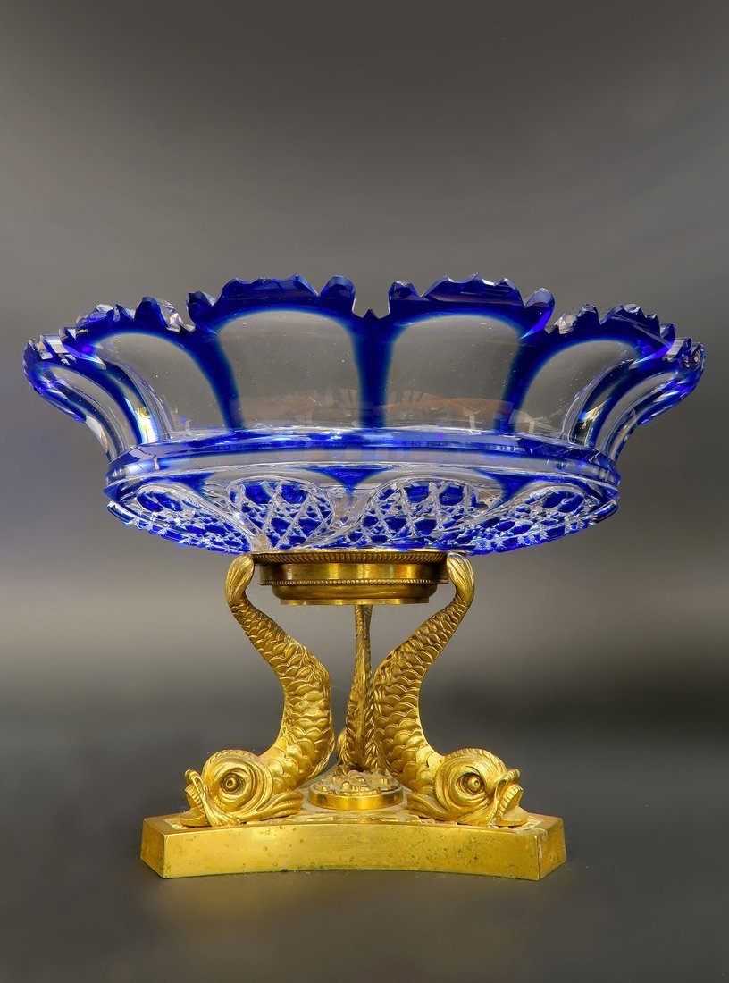 Exceptional 19th C. Bronze Baccarat Crystal Centerpiece (1 of 4)