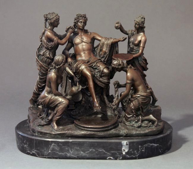 Fine 19th C. French Patinated Bronze Figural Group (1 of 5)