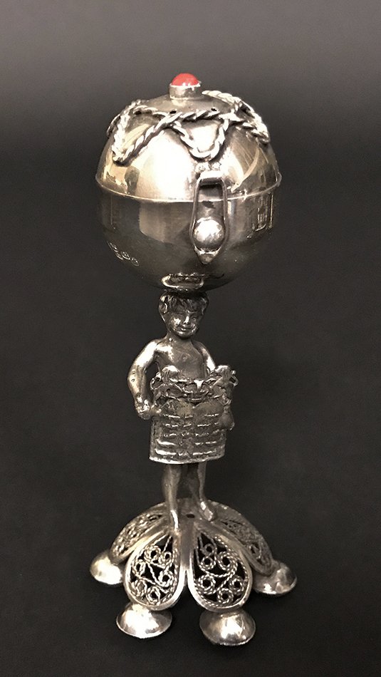 Antique Russian 84 Silver Salt or Pepper Shaker: Antique Russian Silver Salt or Pepper ShakerHallmarked with 84 - Russian Imperial silver mark, Moscow- town mark, dated 1873 year and maker mark Height - 110 mm / 4 1/4 in. Weight - 60 grams