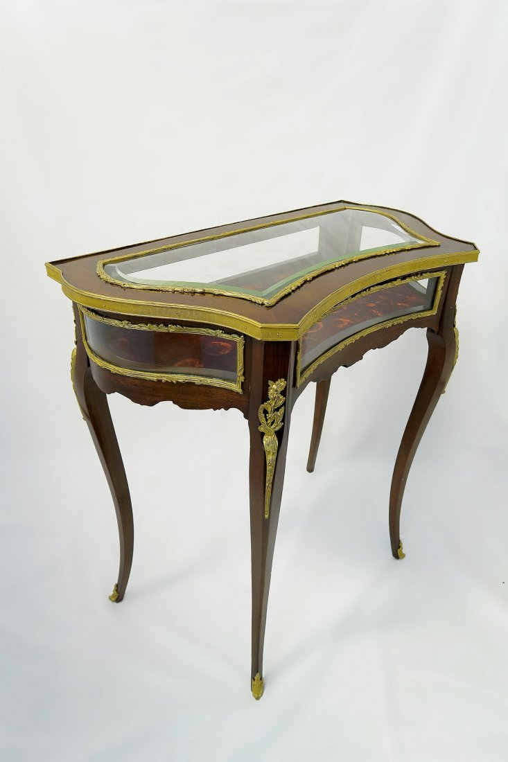 19th C. French Showcase Vitrine Table (1 of 4)