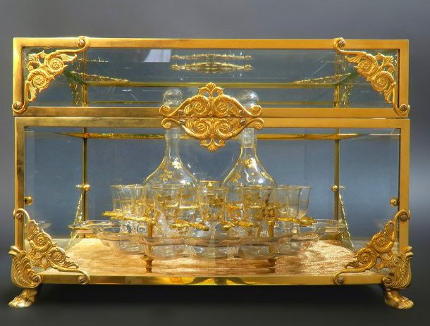 Large French Baccarat Crystal Tantalus/Cave a Liqueur (1 of 5)