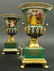 Pair of Hand Painted Paris Porcelain Urns