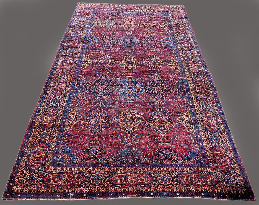 Large 1920s Authentic OCM Signed Persian Kerman Rug (1 of 5)